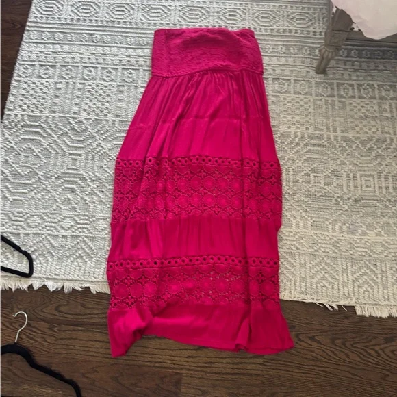 Chelsea28 Pink One Shoulder Pleated Sundress NWHT - Picture 2 of 2